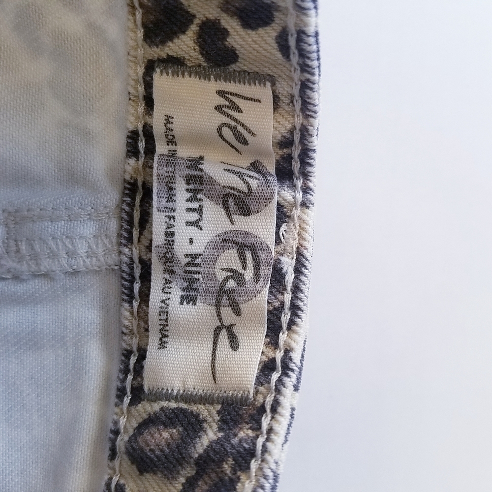 🌸 NEW Free People | Bailey Leopard‎ Print Denim Skirt 29 - Picture 12 of 15